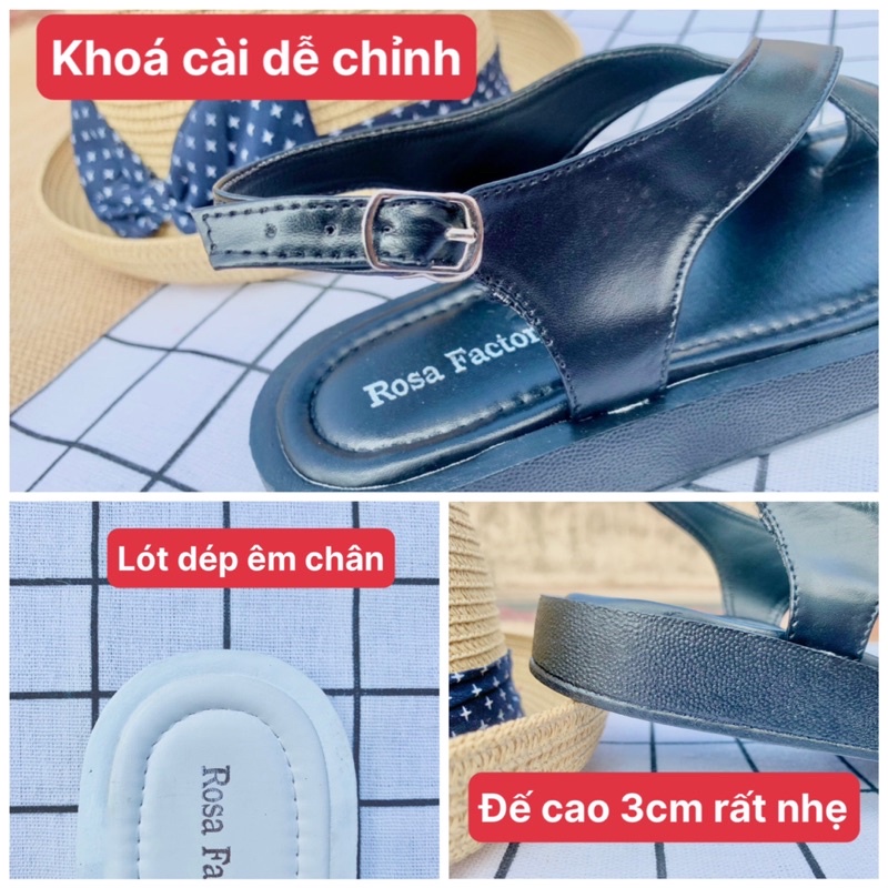 Dép sandal nữ quai hậu học sinh đi học kiểu xỏ ngón quai dán đế bánh mì cao 3 phân sinh viên-giày dép 97