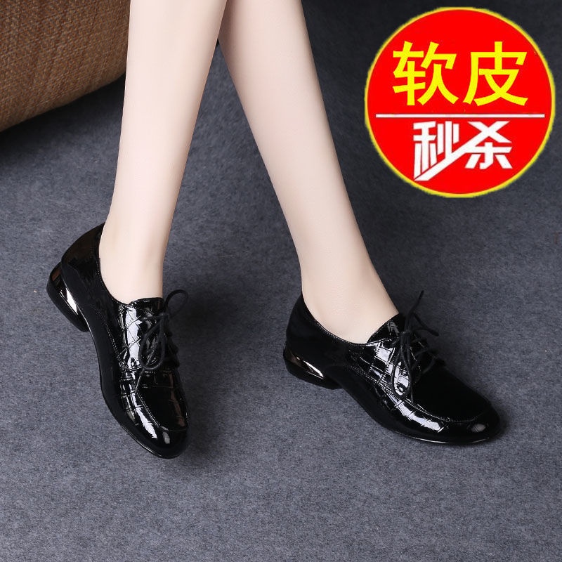 Giày Da Nữ Đế Dày Thấp Gót Thấp Phong Cách Anh Quốc Thời Trang Mùa Xuân S 2022