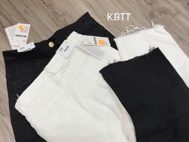 Quần Kaki Jean Suông Trắng- Đen | BigBuy360 - bigbuy360.vn