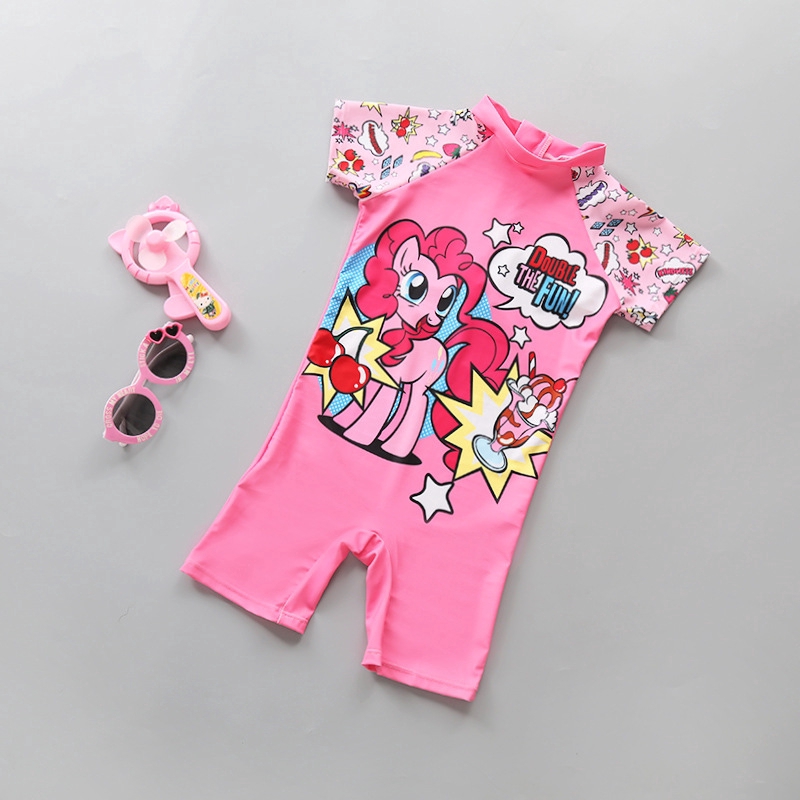 Áo bơi liền quần hoạt hình My Little Pony có mũ cho bé gái