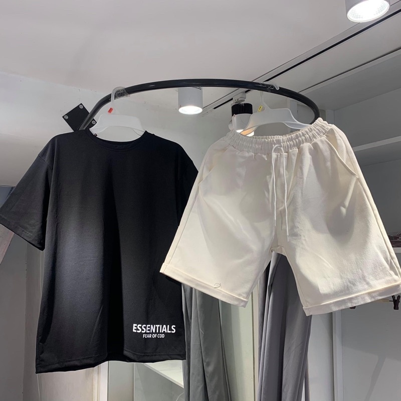 Bộ Đồ Mùa Hè Unisex Nam nữ, Chất Cotton Trơn Mềm Thoáng Co Dãn