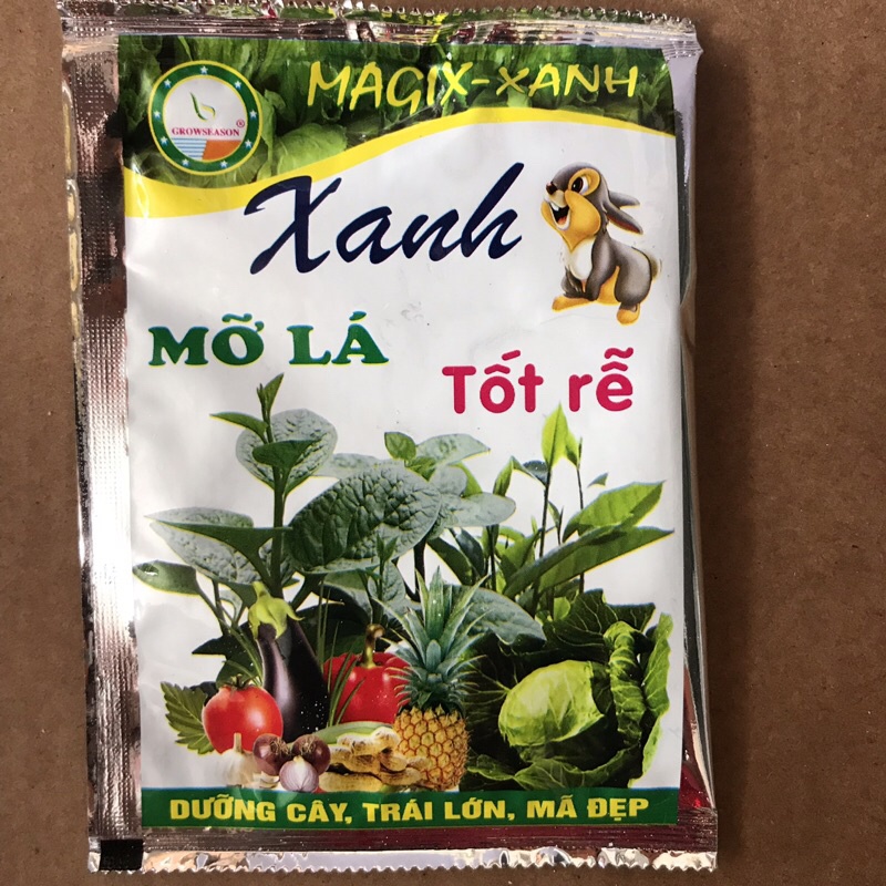 Phân bón lá chuyên dùng rau xanh, xanh mỡ lá, magix xanh 50g