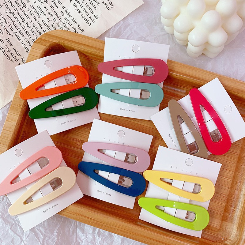 Set 2 kẹp tóc nhiều màu dễ thương cho bé gái