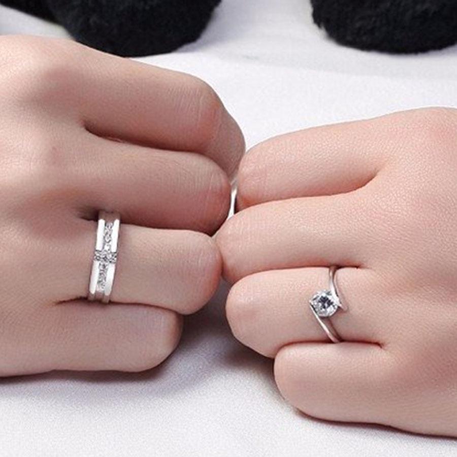 Nhẫn đôi Bạc Hiểu Minh NC435