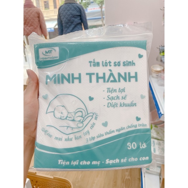 TẤM LÓT SU SƠ SINH Minh Thành ( 30 miếng 1 gói )