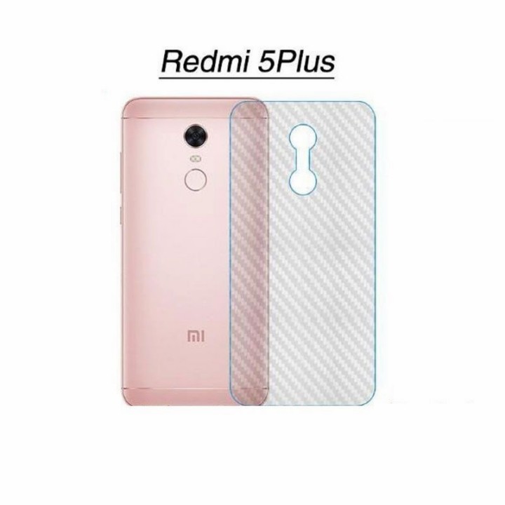 Dán lưng vân Carbon Xiaomi Redmi 5 Plus.