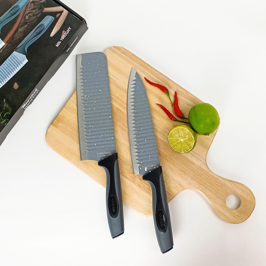 Bộ 2 dao GGOMI Hàn Quốc MK555 sắc bén, set 2 dao đa năng dành cho nhà bếp
