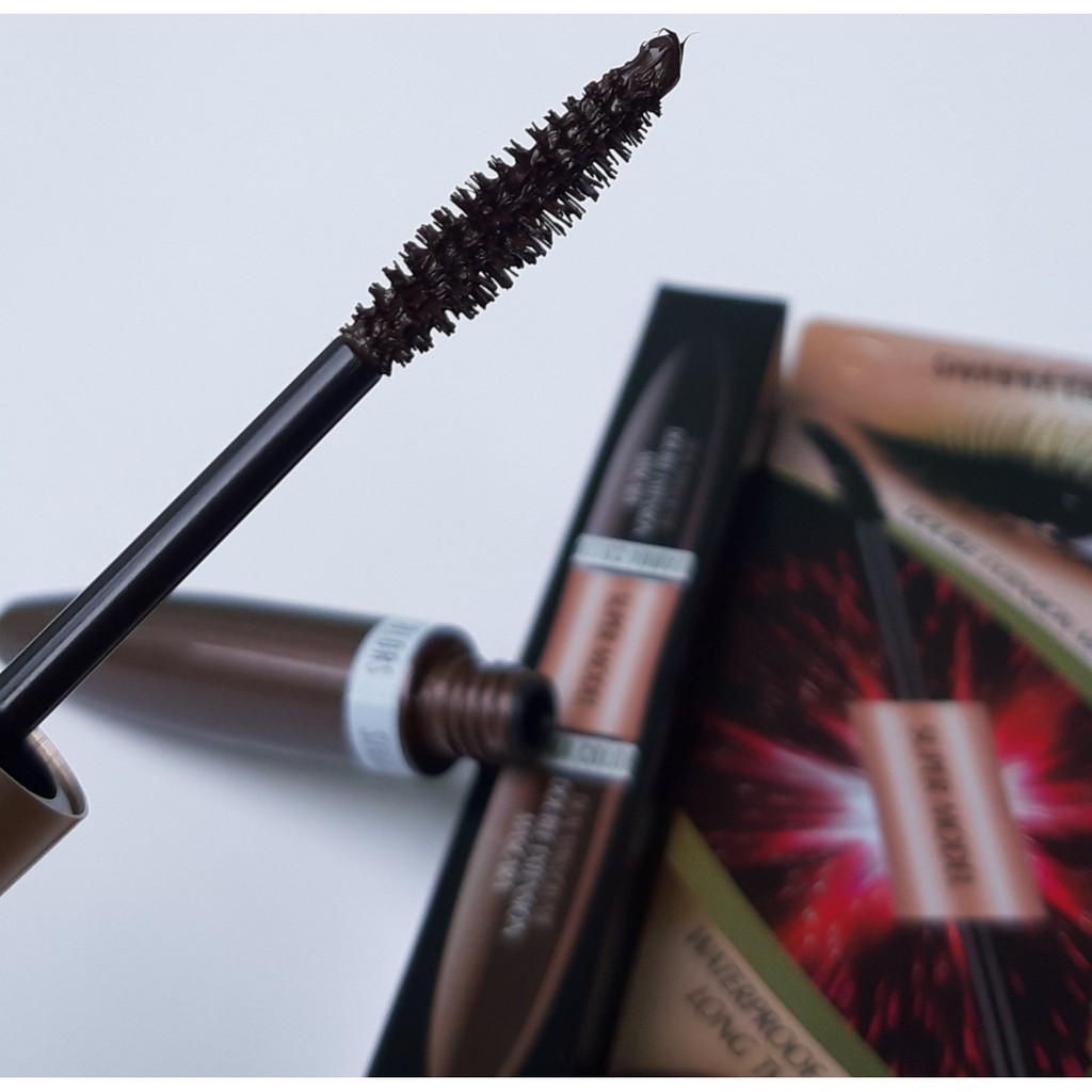 [1 Đầu Nâu,1 Đầu Đen] Mascara SUPER MODEL Sivanna 2 đầu không thấm nước dày &amp; tơi mi – Thái Lan