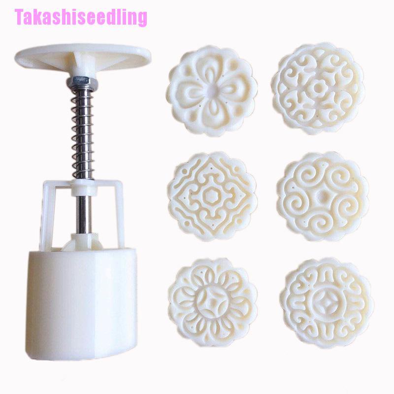 Bộ 6 Khuôn Làm Bánh Trung Thu Hình Bông Hoa Xinh Xắn