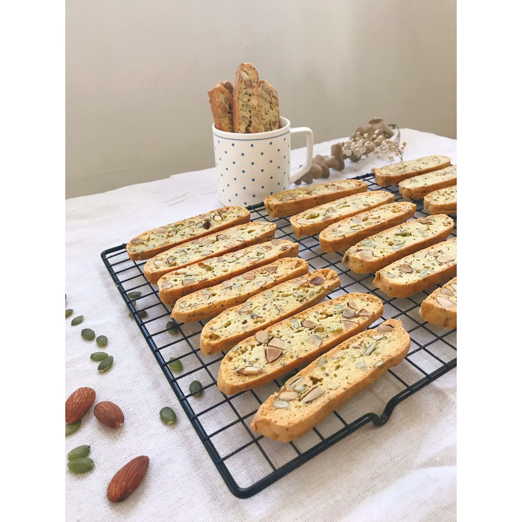 SET LÀM BÁNH BISCOTTI CÓ HƯỚNG DẪN CÁCH LÀM - LÀM ĐƯỢC 500GR BÁNH  - BÁNH BISCOTTI ĂN KIÊNG/EATCLEAN/HEALTHY