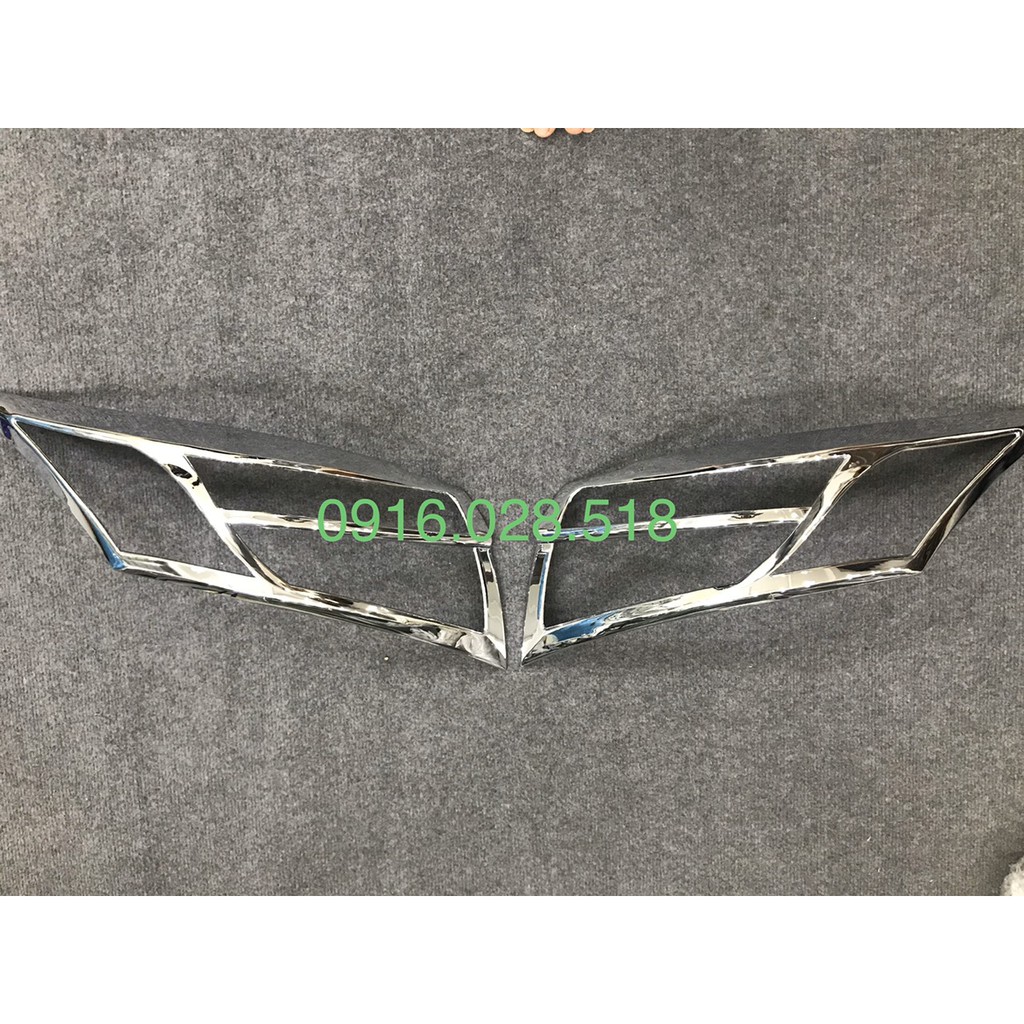 Bộ 2 Ốp đèn Hậu xe Vios 2014-2015-2016-2017-2018 mạ Crom loại dày