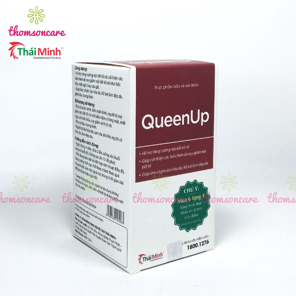 Queen up - Tăng cường nội tiết tố cho phụ nữ sau sinh, ngoài 30 tuổi, làm đẹp da, tăng sinh lý nữ từ Collagen Queenup