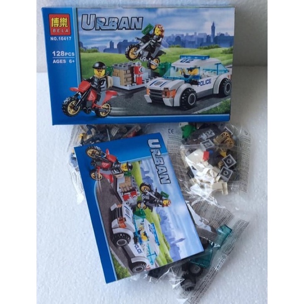 Bộ đồ chơi lắp ghép Urban 10417 Cảnh sát bắt cướp