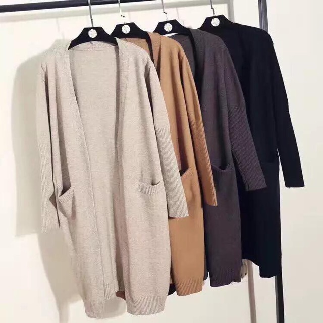 Áo Cadigan dáng dài loại 1, chất siêu dày mịn như nhung(free ship) | BigBuy360 - bigbuy360.vn
