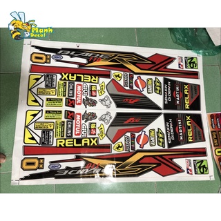 Ten rời xe honda wave blade 110 chữ R RELAX đỏ đen