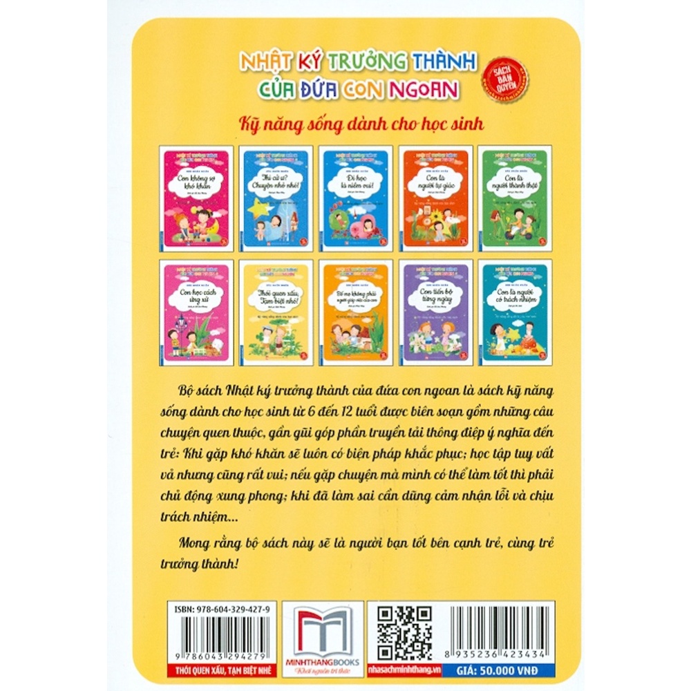 Sách - Nhật Ký Trưởng Thành Của Đứa Con Ngoan - Thói Quen Xấu, Tạm Biệt Nhé! (Kỹ Năng Sống Dành Cho Học Sinh)