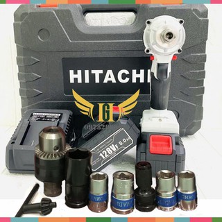[BẢO HÀNH 12 THÁNG] Máy Siết Bulong HITACHI 128Vf Không Chổi Than Chính Hãng