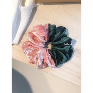 Dây buộc tóc Scrunchies Nhung hồng