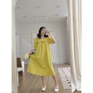 [ CRUSHH STUDIO - ẢNH CHÍNH CHỦ ] D05 - Đầm suông bèo xanh bơ