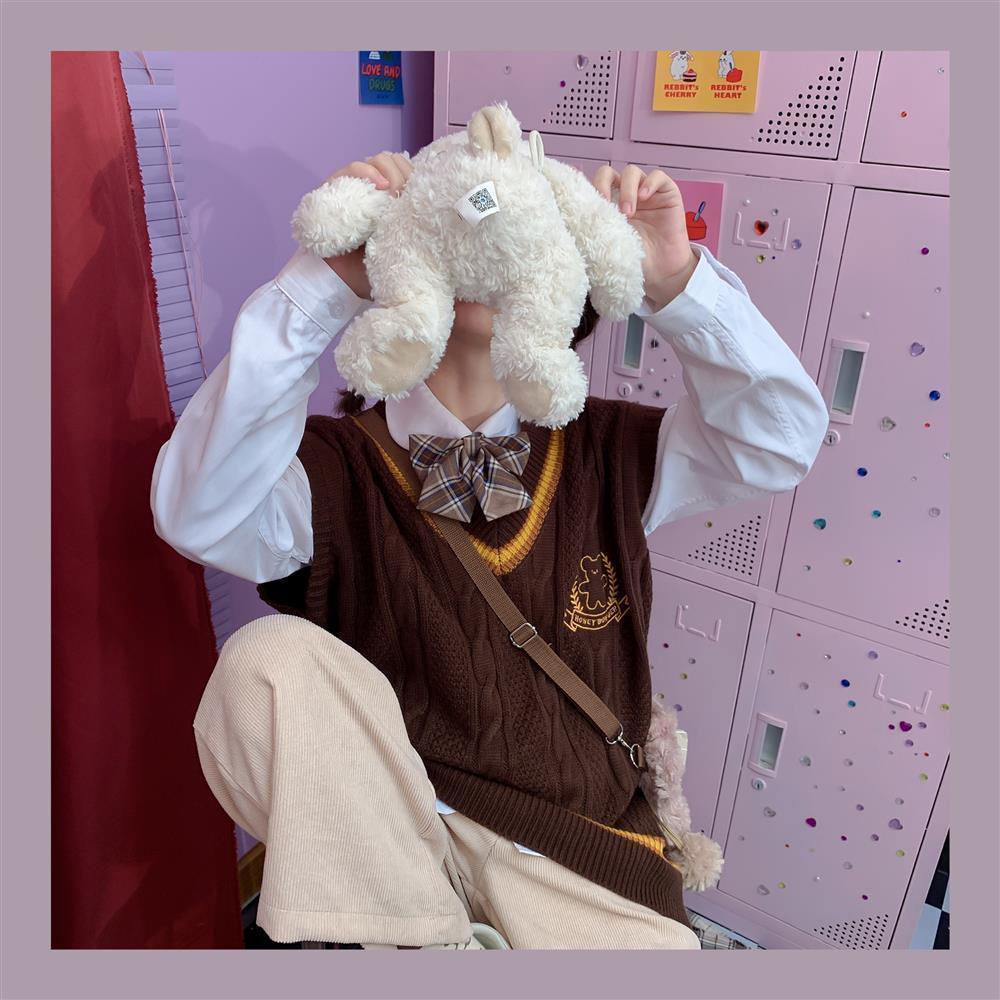 Set Áo Sơ Mi + Áo Len Không Tay Dáng Rộng Họa Tiết One Piece Thời Trang Xuân Thu | BigBuy360 - bigbuy360.vn