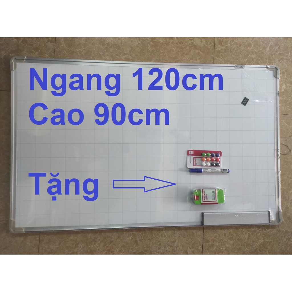 BẢNG TỪ TRẮNG DQ HÀN QUỐC 90 x 120 TẶNG BÚT + NAM CHÂM + LAU BẢNG