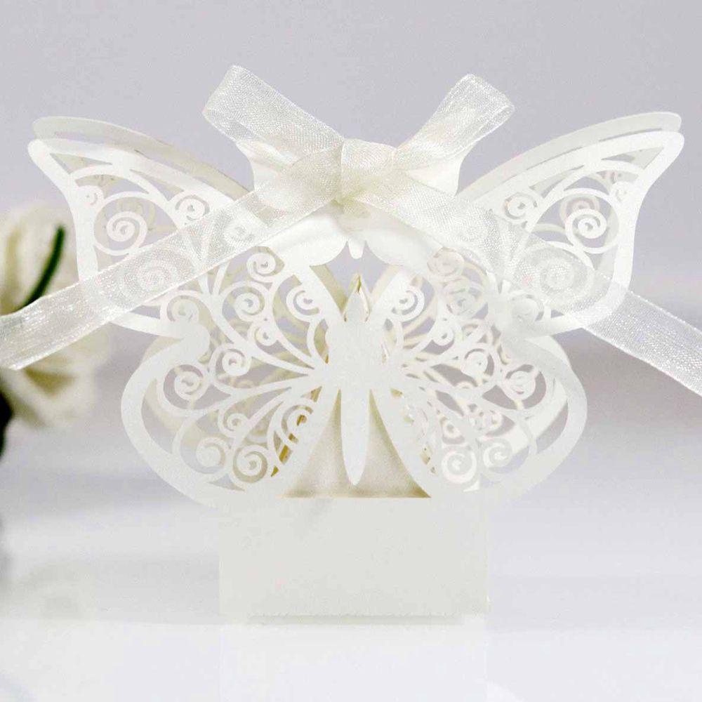 Bộ 50 Hộp Đựng Kẹo Kèm Dây Ruy Băng Cho Tiệc Cưới