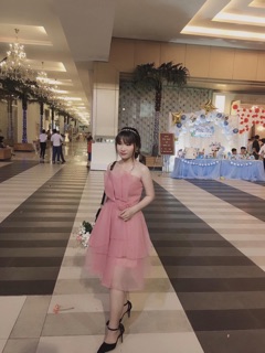 Đầm cúp ngực dáng xoè công chúa (ảnh thật)