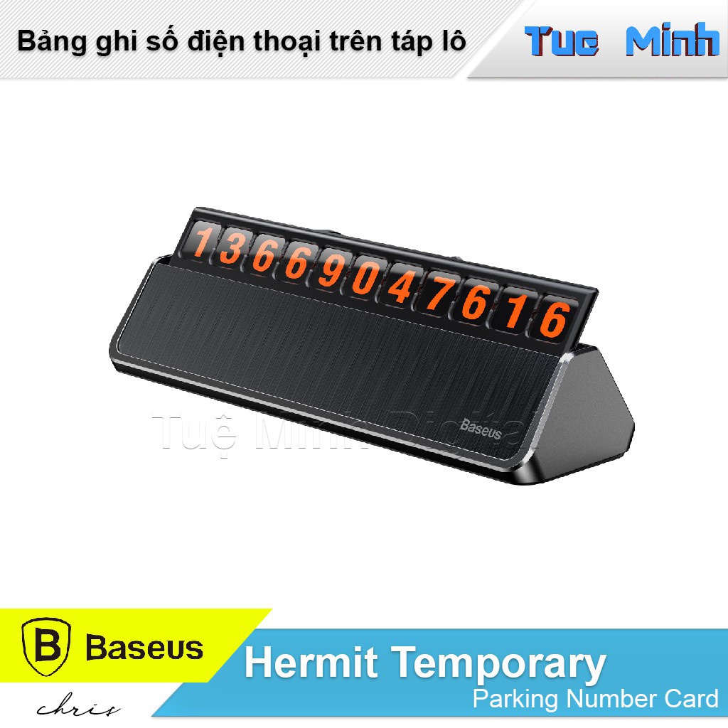 Bảng ghi số điện thoại trên ô tô xe hơi - Baseus Hermit Temporary Packing Number Card