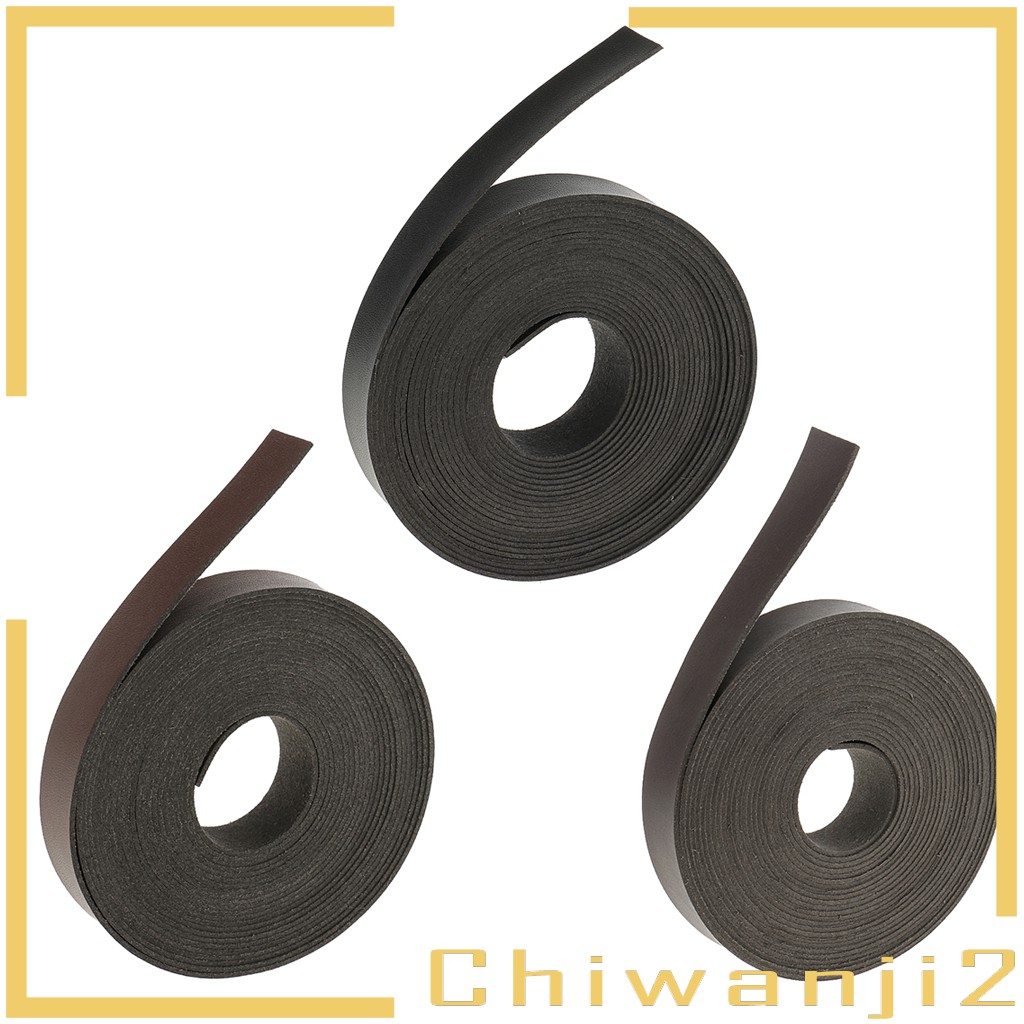 [Chiwanji2] Cuộn Dây Da Giả 5 Mét x 2cm Làm Thắt Lưng / Túi Xách DIY Màu Đen