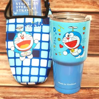 LY GIỮ NHIỆT DOREMON 2 MÀU 900ML MẪU MỚI ĐỦ PHỤ KIỆN