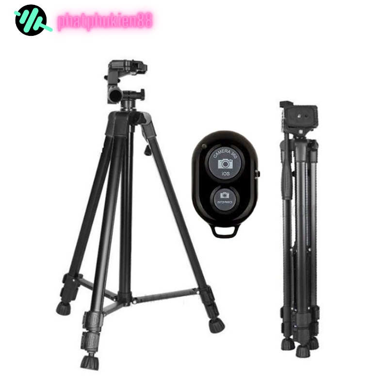 Tripod- chân để điện thoại mấy ảnh quay video kiêm tự sương livetream xem phim và học online mã 3366