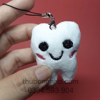Gấu bông dễ thương- Móc khóa RĂNG SỮA MINI