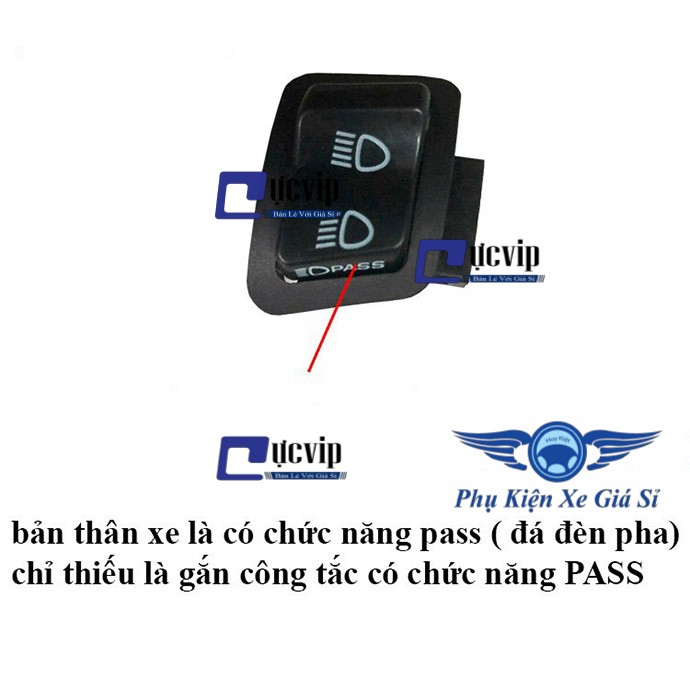 Công tắc Pass, Đá đèn pha (Tặng Jack Cắm) Wave, Future, Winner, Lead, SH Mode, PCX, Vision MS2853