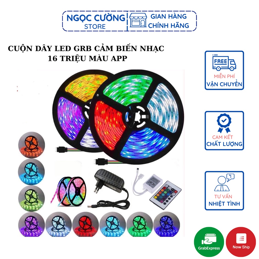 Đèn led trang trí, tiktok, 16 triệu màu APP+remote, 12v, nháy theo nhạc, dây led RGB, bọc silicon, decor trang trí phòng
