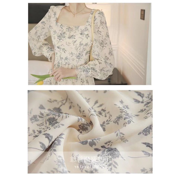 Đầm Hoa Phong Cách Hàn Quốc Thanh Lịch Cho Nữ