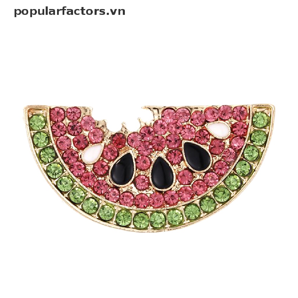 Ghim Cài Áo Hình Dưa Hấu Đính Pha Lê Thời Trang