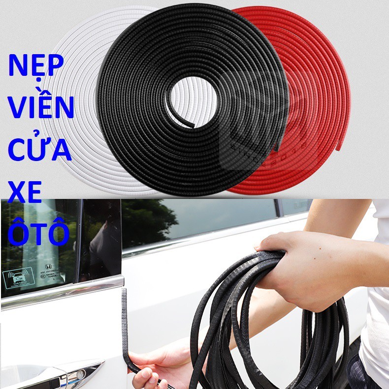 Nẹp viền cửa xe oto, gioăng cao su chữ U trang trí xe oto, SWASTORE