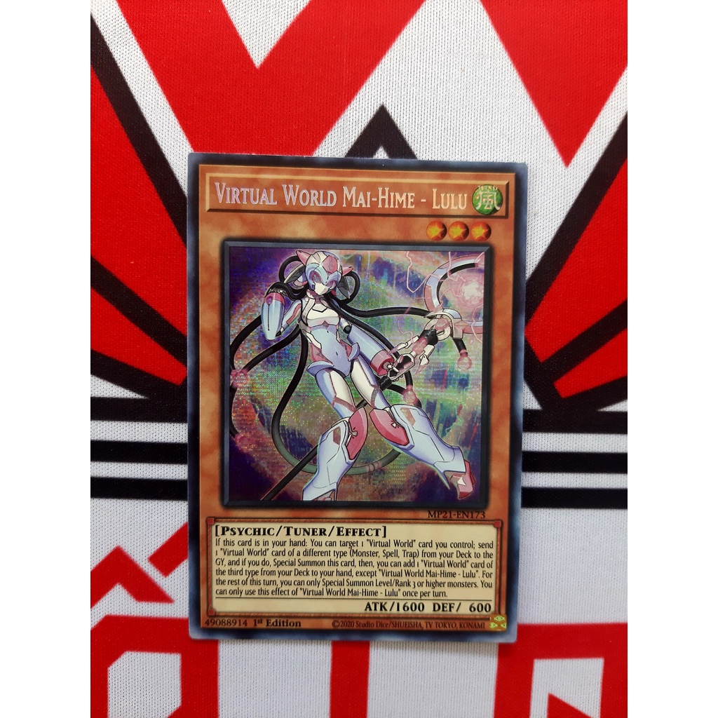 [ ĐỖ LẠC SHOP ] Thẻ Bài Yugioh Monster Virtual World Mai-Hime - Lulu - MP21-EN173 - Prismatic Secret Rare 1st Edition