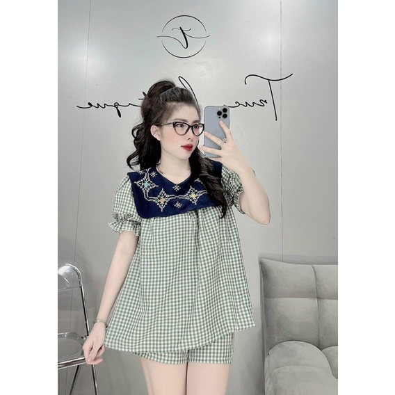 Sét Cổ Thêu Tiểu Thư Bigsize 50kg Đến 100kg (M/L/XL/XXL)