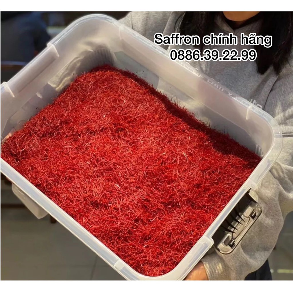 Nhụy Hoa Nghệ Tây (4gr Saffron Bahraman) Sợi Loại 1-TẶNG 20GR TRÀ NỤ HỒNG + BÌNH PHA 500ML giúp ngủ ngon an thần