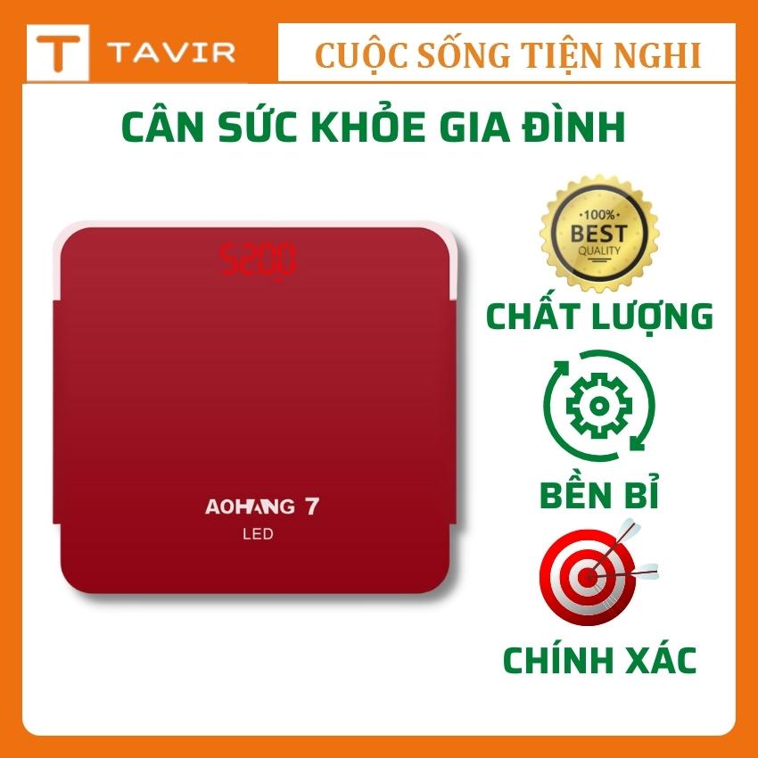 Cân sức khỏe điện tử gia đình pin sạc cổng USB chính xác bền bỉ mặt kính chịu lực chắc chắn tải trọng tối đa 180kg-Tavir