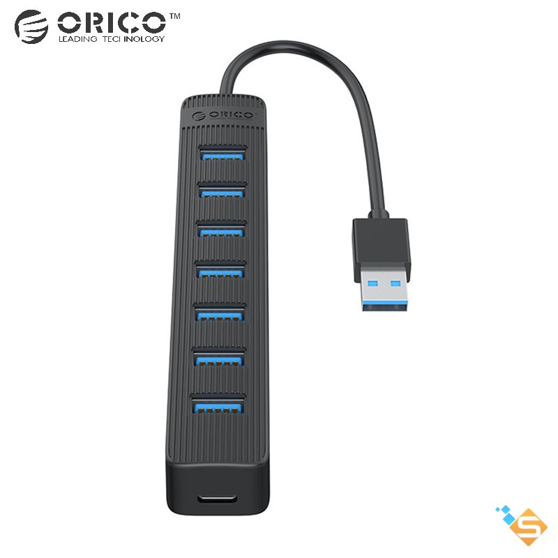 Bộ chia HUB ORICO TWU3 7 và 4 Cổng USB 3 0 Với Cổng Nguồn Type C - Bảo Hành Chính Hãng 12 Tháng