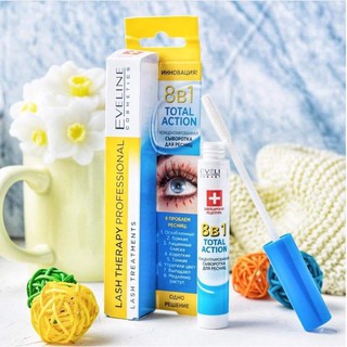 Dưỡng Mi Eveline 8 In 1 Total Action 10ML Chiết Xuất Dầu Argan