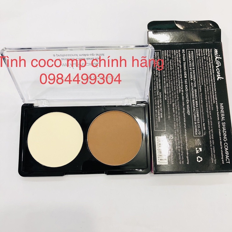 Phấn Tạo Khối Mira Mikvonk Mineral Shading Compact #04 brown