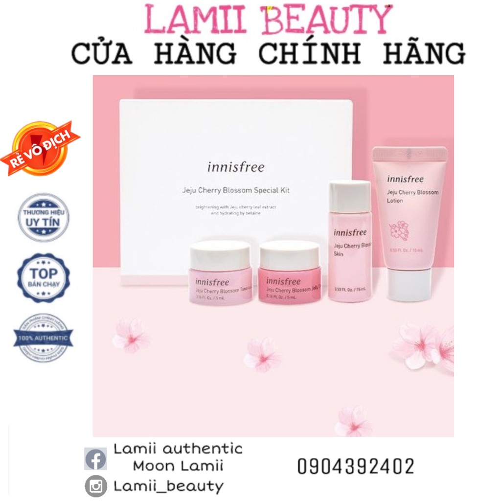 Set dưỡng sáng da INNISFREE JEJU CHERRY BLOSSOM SPECIAL KIT