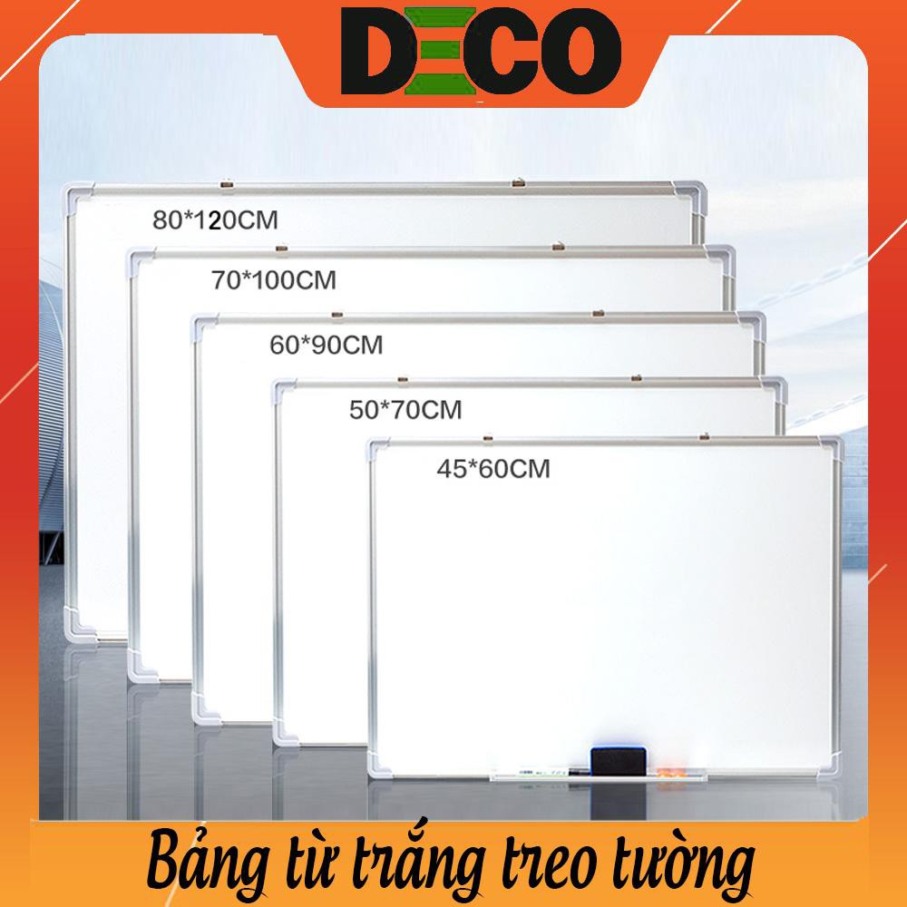 [Tặng kèm 35k] Bảng Từ Trắng Viết Bút Dạ Không Dòng Kẻ Cao Cấp , tặng kèm 4 bút lông, 10 nam châm, 1 bông lau.