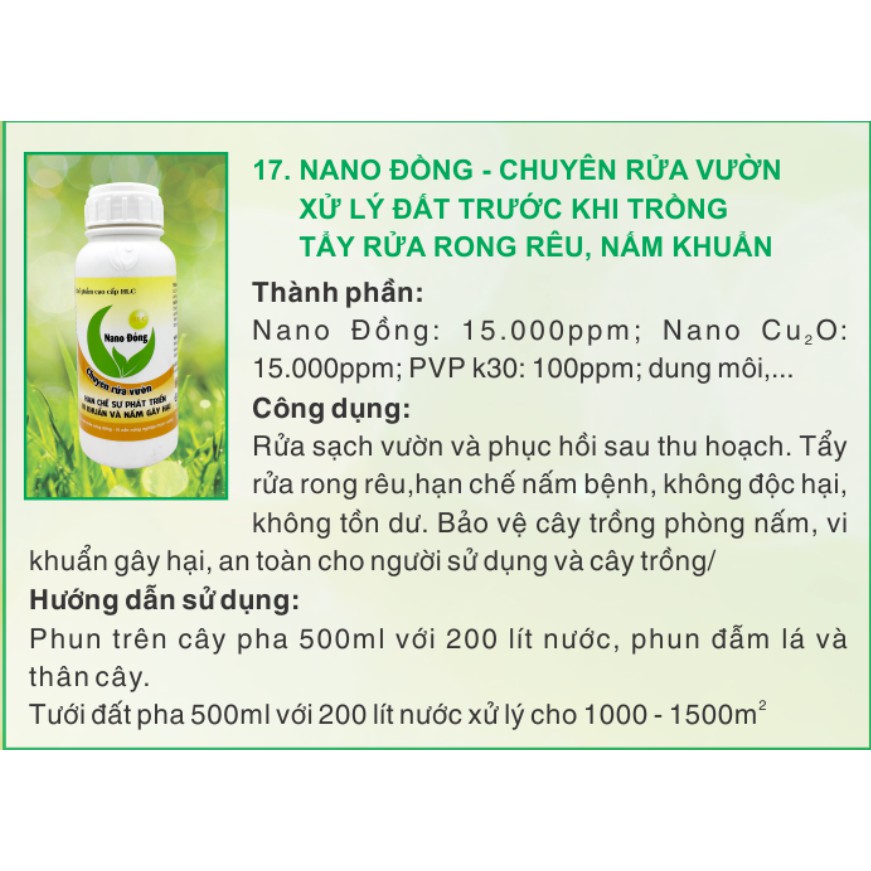 Nano Đồng - chuyên rửa vườn, tẩy rong rêu nấm mốc