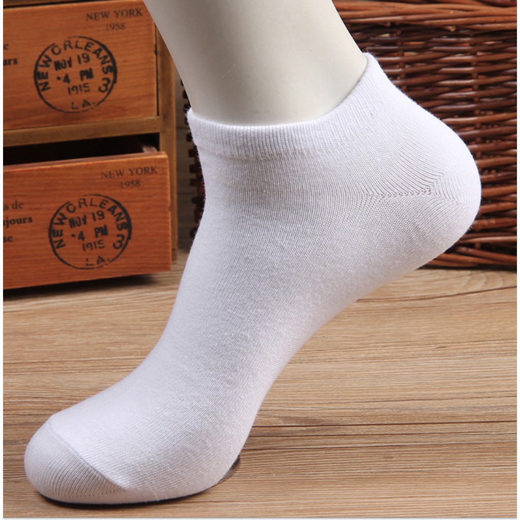 Tất Trơn SGES Unisex Nam Nữ Màu Đen Trắng ( 2 Đôi )
