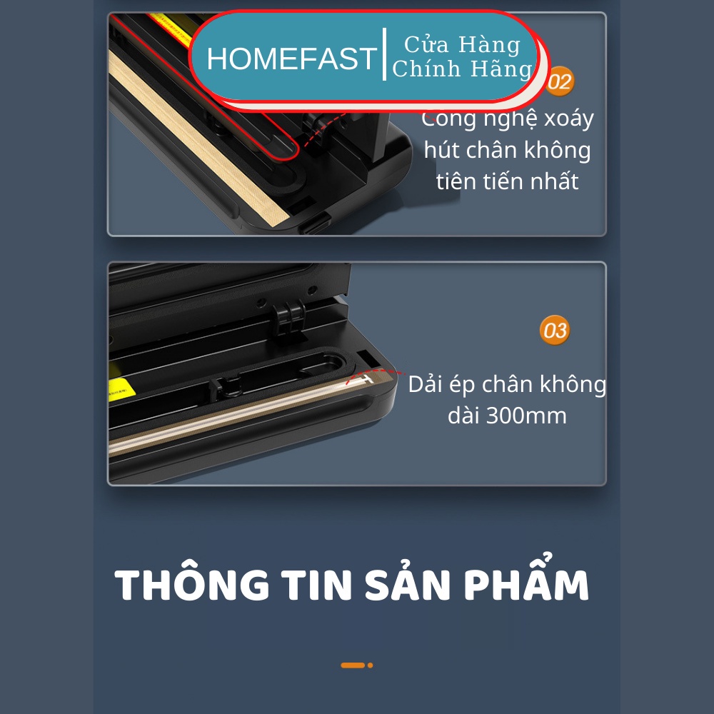 Máy Hút Chân Không Thực Phẩm Kèm Hàn Miệng Vacuum Sealer  Hút Siêu Khỏ