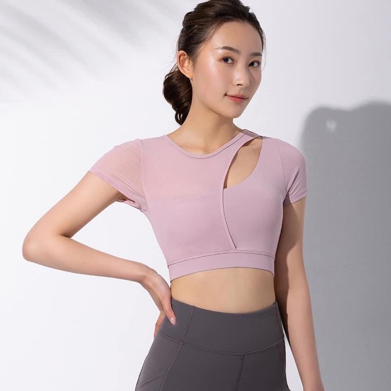 [ Ảnh Thật Trải Sàn ] Crop Top Lệch Vai Giọt Nước
